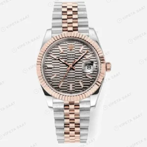 Rolex Datejust 126331 Gri 41mm Oyster Super Clone ETA Saat karşıdan görünüm