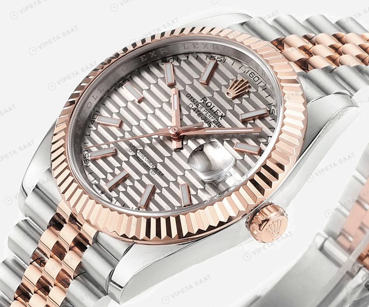 Rolex Datejust 126331 Gri 41mm Oyster Super Clone ETA Saat detay 5