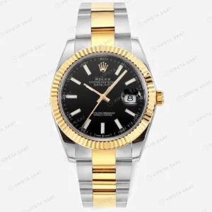 Rolex Datejust 126333 Siyah 41mm Oyster Super Clone ETA Saat karşıdan görünüm