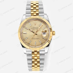 Rolex Datejust 126333 Golden Motif Sarı 41mm Super Clone ETA Saat karşıdan görünüm
