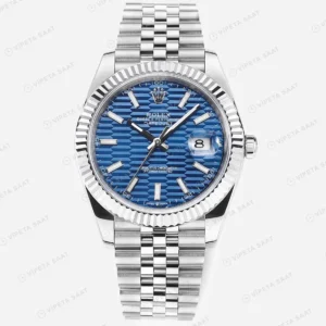 Rolex Datejust 126334 Mavi 41mm Oyster Super Clone ETA Saat karşıdan görünüm
