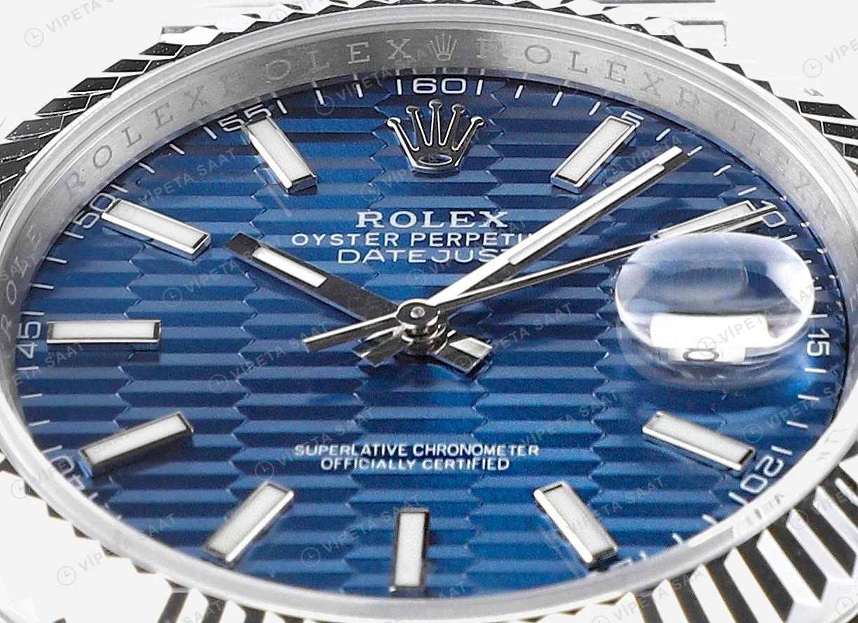 Rolex Datejust 126334 Mavi 41mm Oyster Super Clone ETA Saat detay 4