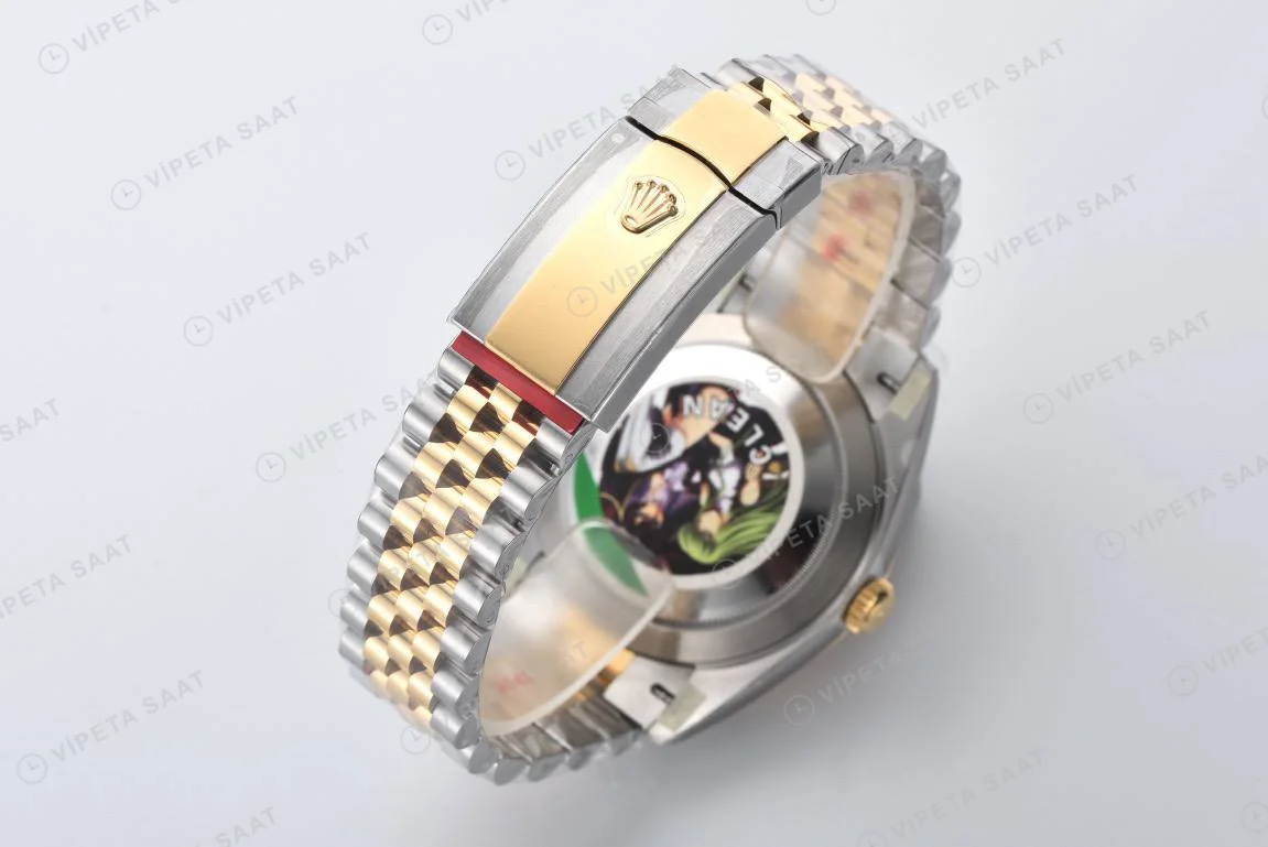Rolex Datejust 126333 Gold Dial Sarı 41mm Super Clone ETA Saat detay 6