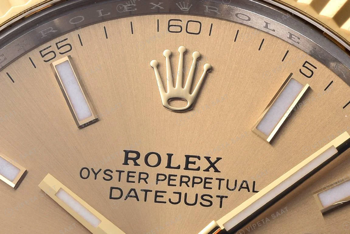 Rolex Datejust 126333 Gold Dial Sarı 41mm Super Clone ETA Saat detay 7