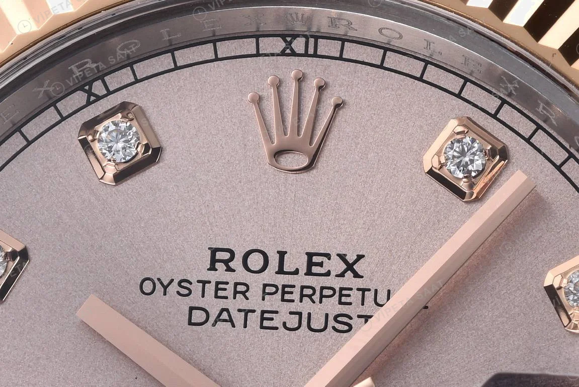 Rolex Datejust 126331 Pembe 41mm Oyster pink Super Clone ETA Saat detay 4