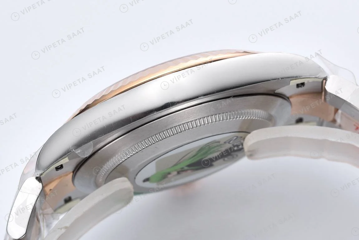 Rolex Datejust 126331 Pembe 41mm Oyster pink Super Clone ETA Saat detay 6