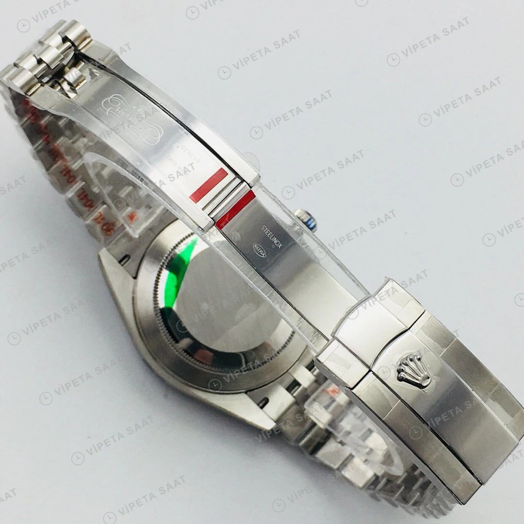 Rolex Datejust Gri Kadran Çelik 41mm Super Clone ETA Eta Saat detay 4