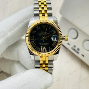Rolex Datejust Gri Kadran Two-Tone Jubilee Super Clone ETA Eta Saat yan görünüm