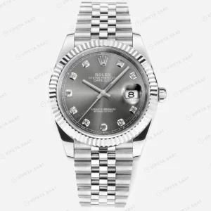 Rolex Datejust Gri 41mm Oyster Super Clone ETA Saat karşıdan görünüm