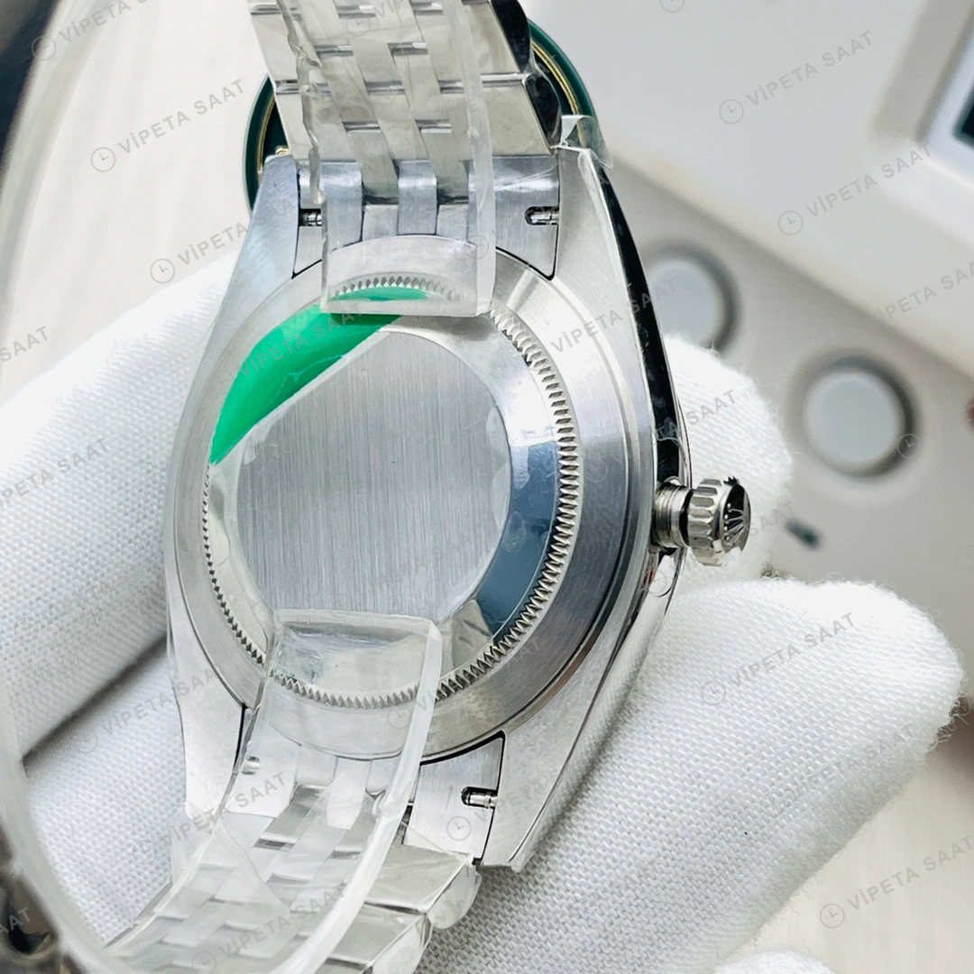 Rolex Datejust Siyah Kadran Çelik Super Clone ETA Eta Saat detay 5