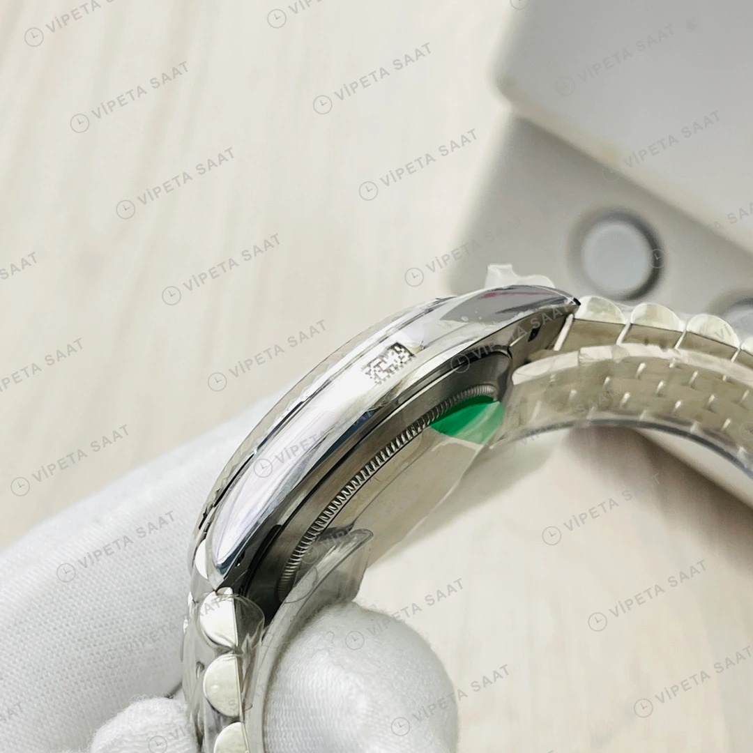 Rolex Datejust Siyah Kadran Çelik Super Clone ETA Eta Saat detay 7