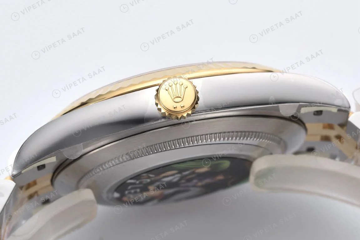 Rolex Datejust 126333 wimbledon Gri Jubilee 3235 Super Clone ETA Saat detay 9