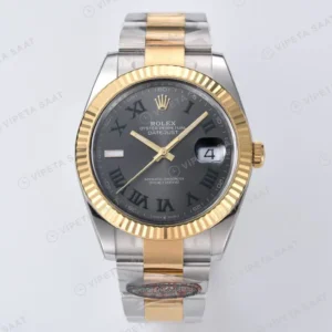 Rolex Datejust 126333 wimbledon Gri Oyster Super Clone ETA Saat karşıdan görünüm