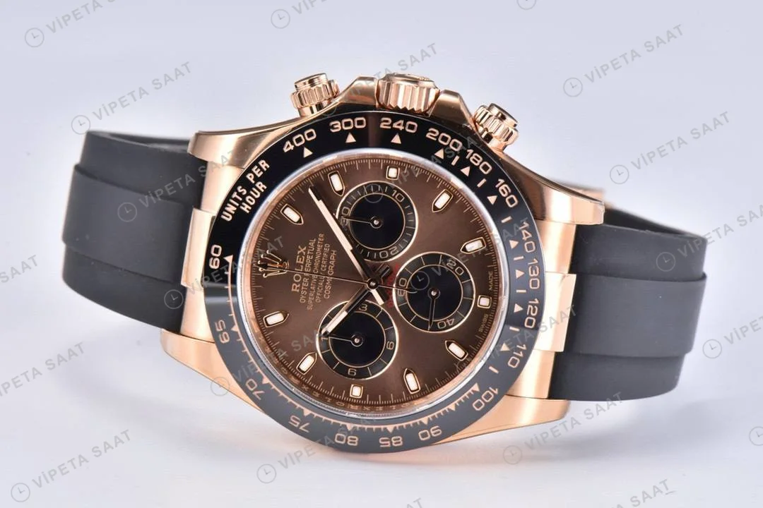 Rolex Daytona 116515LN Kahve Oyster Clean Factory Super Clone ETA Saat yan görünüm