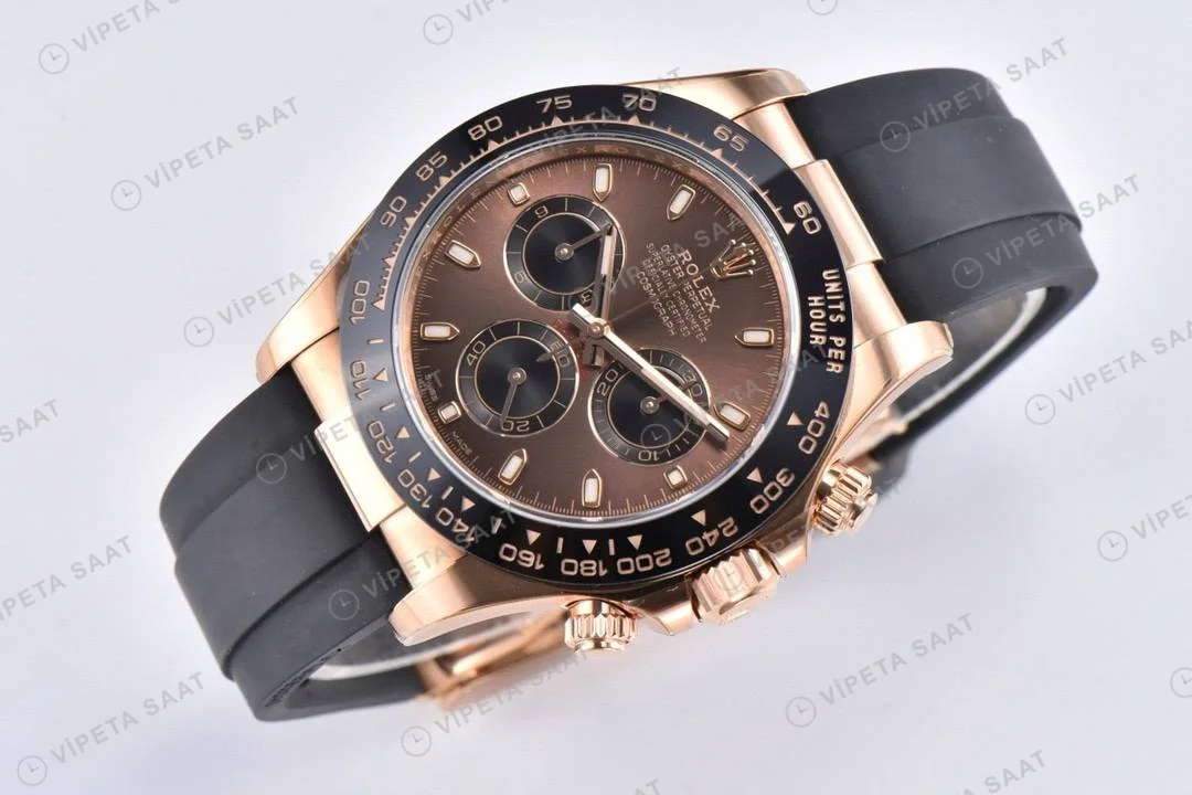 Rolex Daytona 116515LN Kahve Oyster Clean Factory Super Clone ETA Saat detay 4