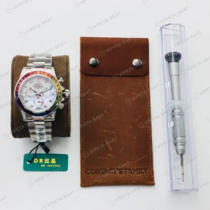 Rolex Daytona Kronograf Beyaz Kadran Taşlı Bezel Çelik 40mm Super Clone ETA Eta Saat detay 3