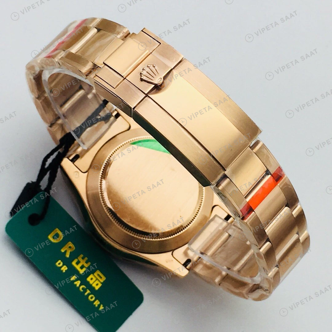 Rolex Daytona Kronograf Beyaz Kadran Taşlı Bezel Gold 40mm Super Clone ETA Eta Saat detay 6