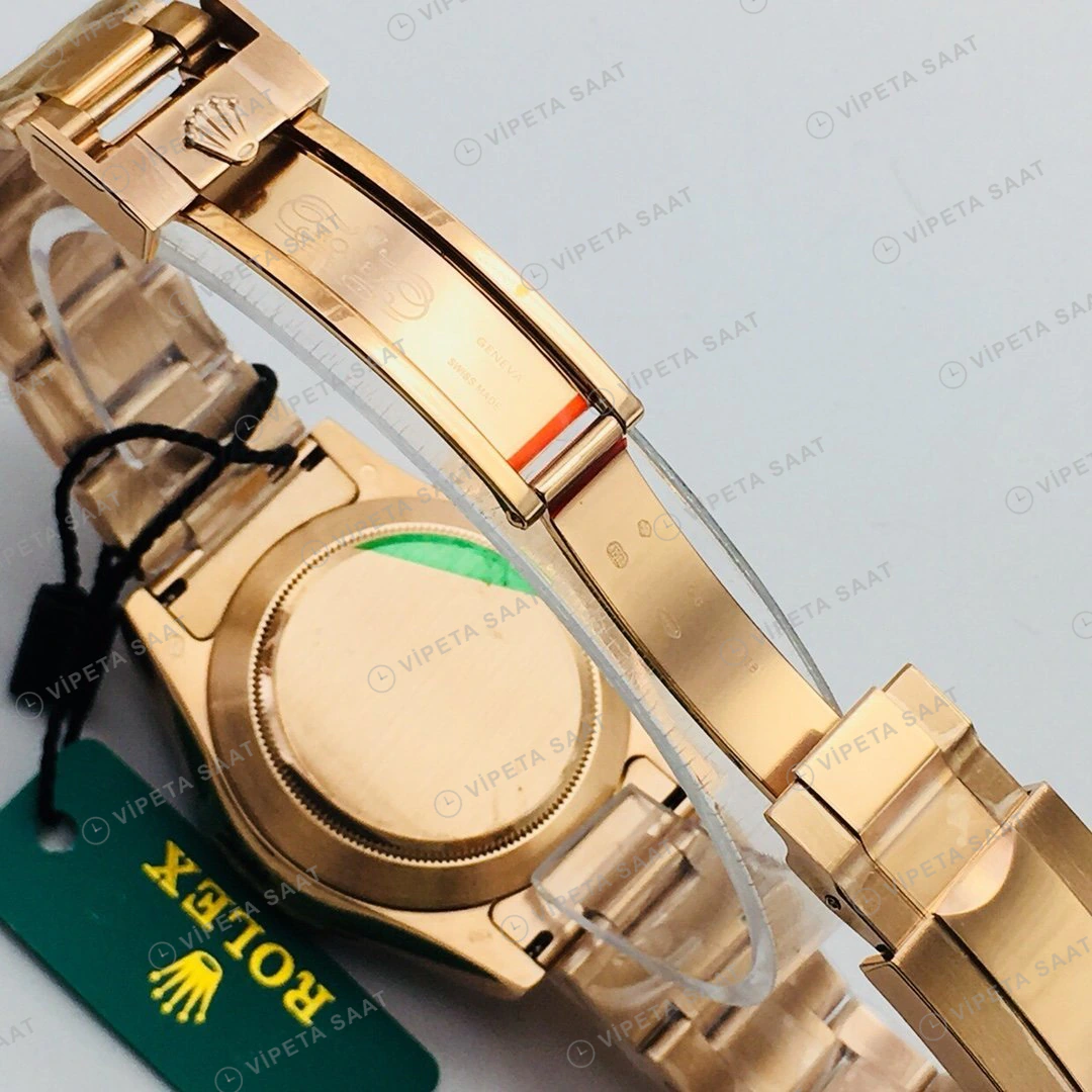 Rolex Daytona Kronograf Beyaz Kadran Taşlı Bezel Gold 40mm Super Clone ETA Eta Saat detay 8