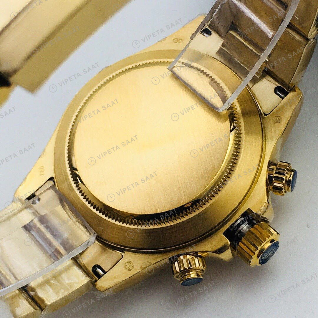 Rolex Daytona Kronograf Kırmızı Kadran Gold 40mm Super Clone ETA Eta Saat detay 4