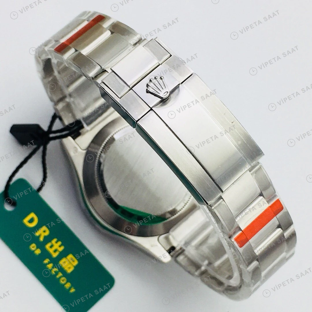 Rolex Daytona Kronograf Mavi Kadran Taşlı Bezel Çelik 40mm Super Clone ETA Eta Saat detay 8