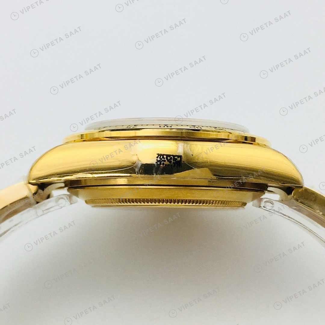 Rolex Daytona Kronograf Yeşil Kadran Gold 40mm Super Clone ETA Eta Saat yan görünüm