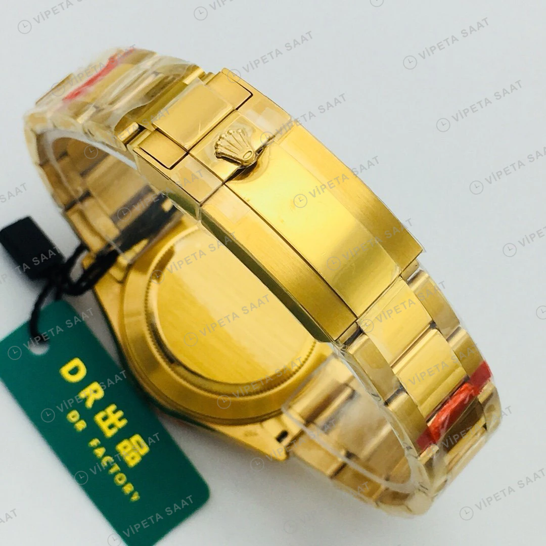 Rolex Daytona Kronograf Yeşil Kadran Gold 40mm Super Clone ETA Eta Saat detay 6