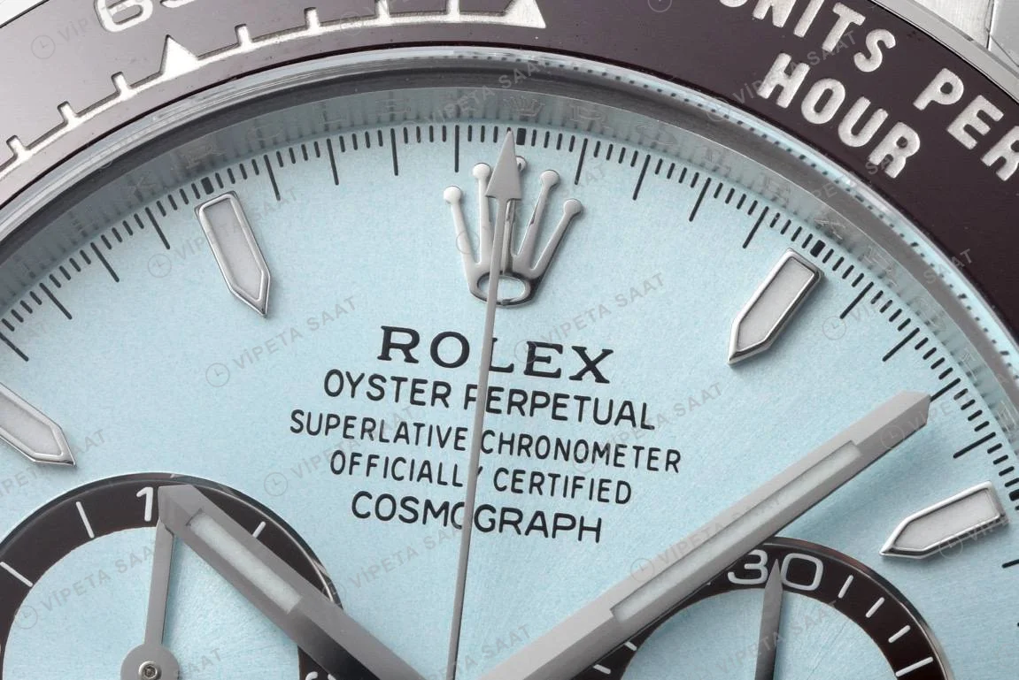 Rolex Daytona 116506 Platin Gümüş Oyster Clean Factory Super Clone ETA Saat detay 6