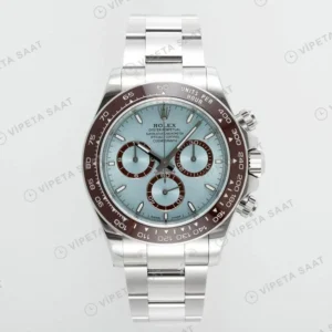 Rolex Daytona 116506 Gümüş Oyster Super Clone ETA Saat karşıdan görünüm