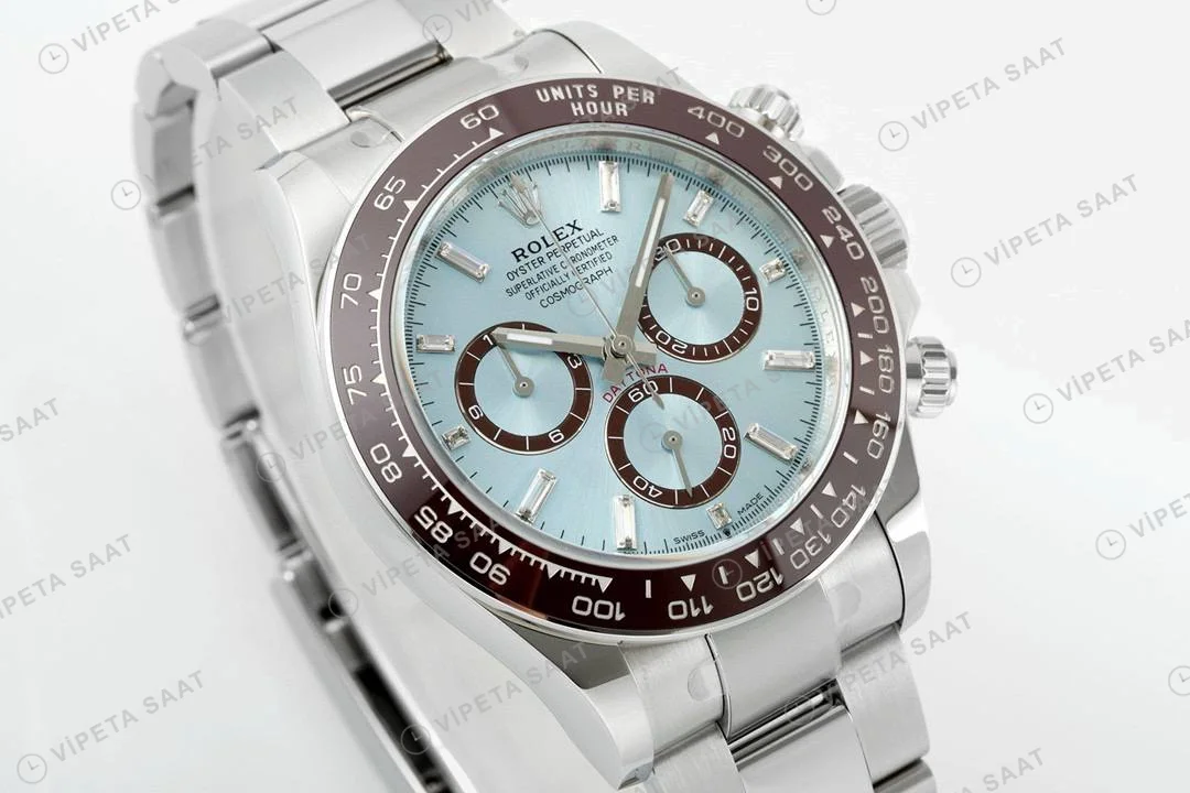 Rolex Daytona Buz Mavi Oyster Super Clone ETA Saat detay 4