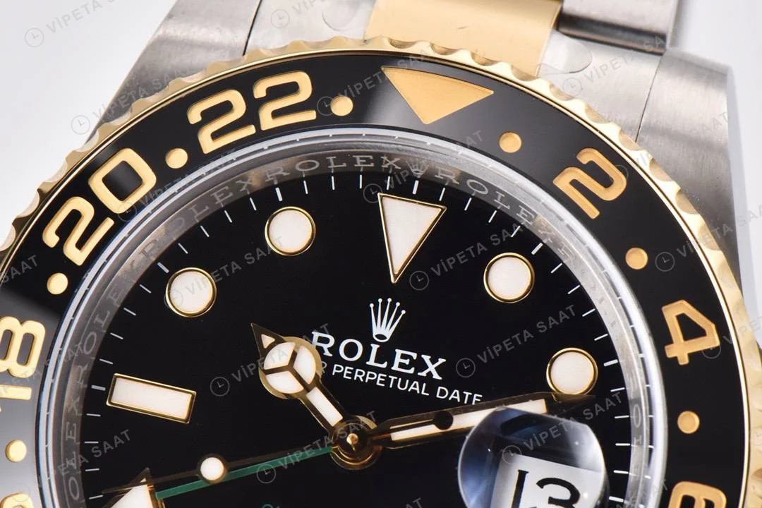 Rolex GMT-Master II 116713LN Siyah Oyster Clean Factory Super Clone ETA Saat detay 3