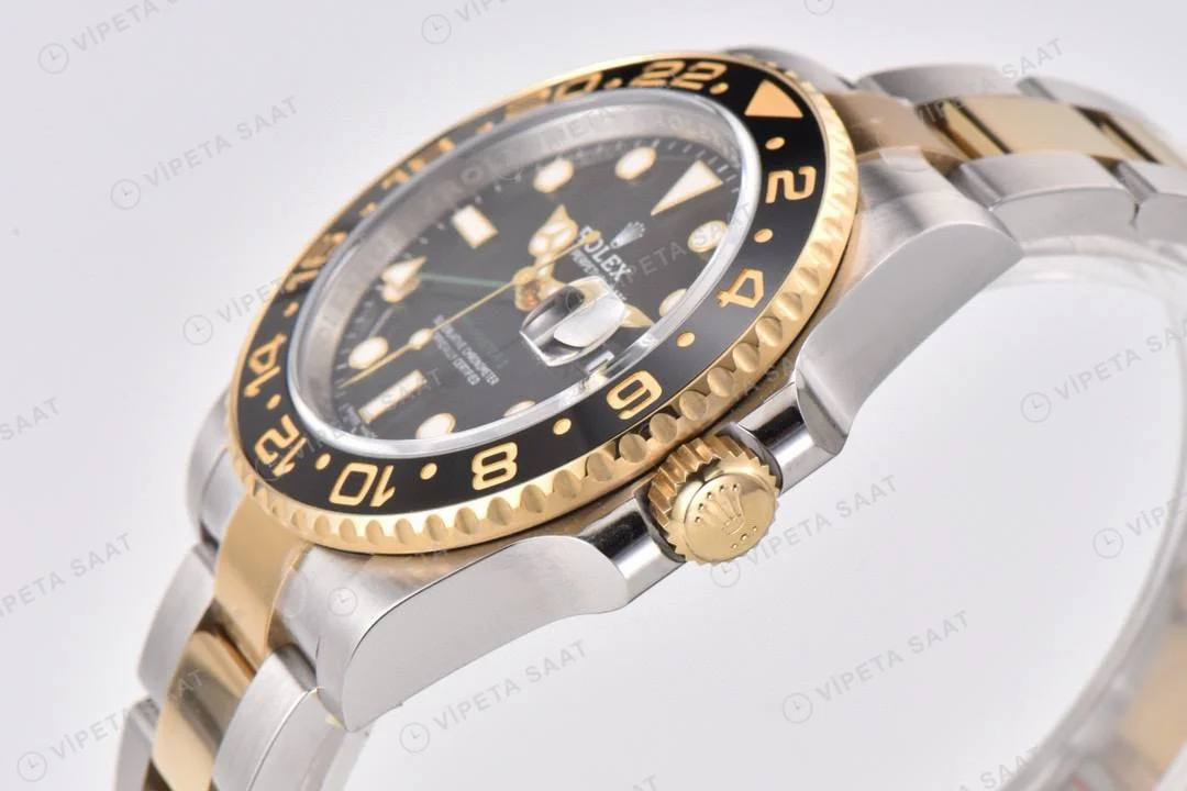 Rolex GMT-Master II 116713LN Siyah Oyster Clean Factory Super Clone ETA Saat detay 5