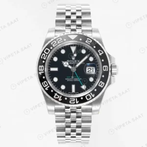 Rolex GMT-Master II 116710LN Siyah Jubilee Clean Factory Super Clone ETA Saat karşıdan görünüm