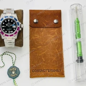 Rolex GMT-Master II Siyah Kadran Taşlı Bezel Çelik 40mm Super Clone ETA Eta Saat detay 5