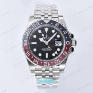 Rolex GMT-Master II Pepsi Siyah Oyster Clean Factory 3285 Super Clone ETA Saat karşıdan görünüm