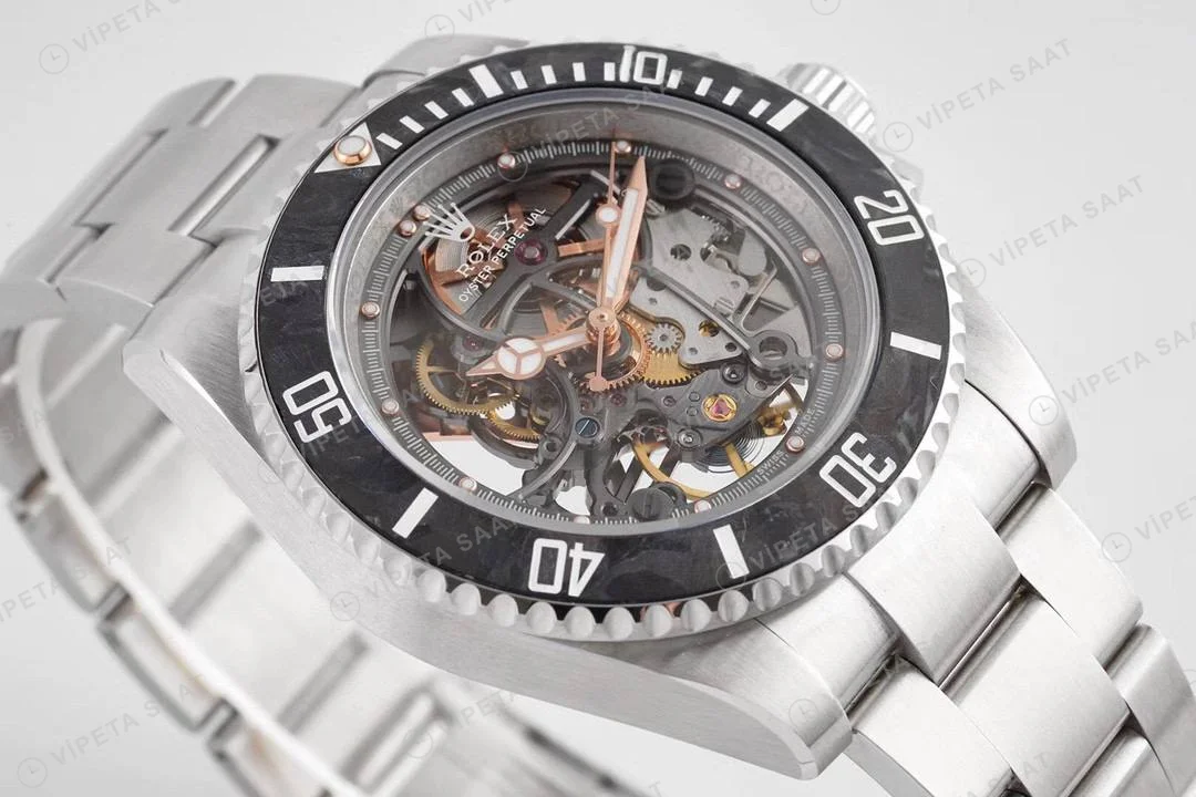 Rolex İskelet Kadran Andrea Pirlo Super Clone ETA Saat yan görünüm