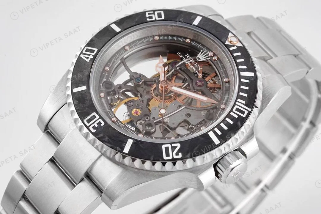Rolex İskelet Kadran Andrea Pirlo Super Clone ETA Saat detay 5