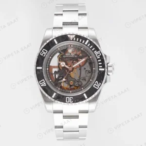 Rolex İskelet Kadran Andrea Pirlo Super Clone ETA Saat karşıdan görünüm