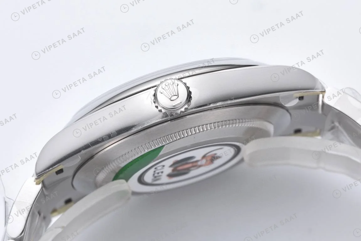 Rolex Oyster Perpetual Tiffany Turkuaz 41mm Super Clone ETA Saat detay 7