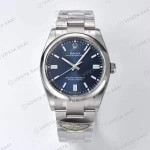 Rolex Oyster Perpetual Mavi 41mm Super Clone ETA Saat karşıdan görünüm