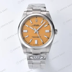 Rolex Oyster Perpetual Sarı 41mm Clean Factory Super Clone ETA Saat karşıdan görünüm