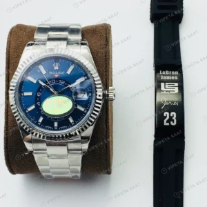 Rolex Sky-Dweller Mavi Kadran Çelik 42mm Super Clone ETA Eta Saat detay 9