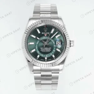 Rolex Sky-Dweller Yeşil Oyster Super Clone ETA Saat karşıdan görünüm