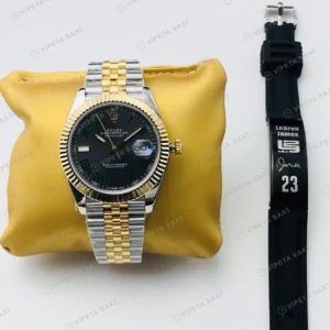 Rolex Sky-Dweller Siyah Kadran Çelik 42mm Super Clone ETA Eta Saat karşıdan görünüm