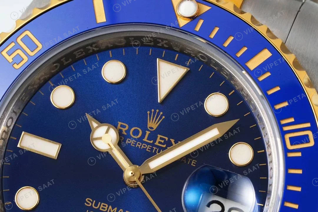 Rolex Submariner 116613LB Two-Tone Mavi 40mm Super Clone ETA Saat yan görünüm