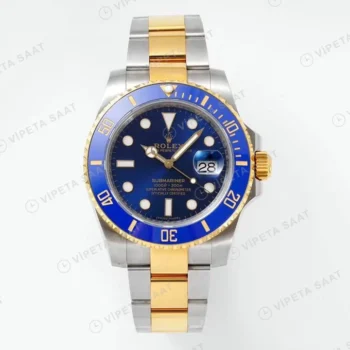 Rolex Submariner 116613LB Two-Tone Mavi 40mm Super Clone ETA Saat karşıdan görünüm