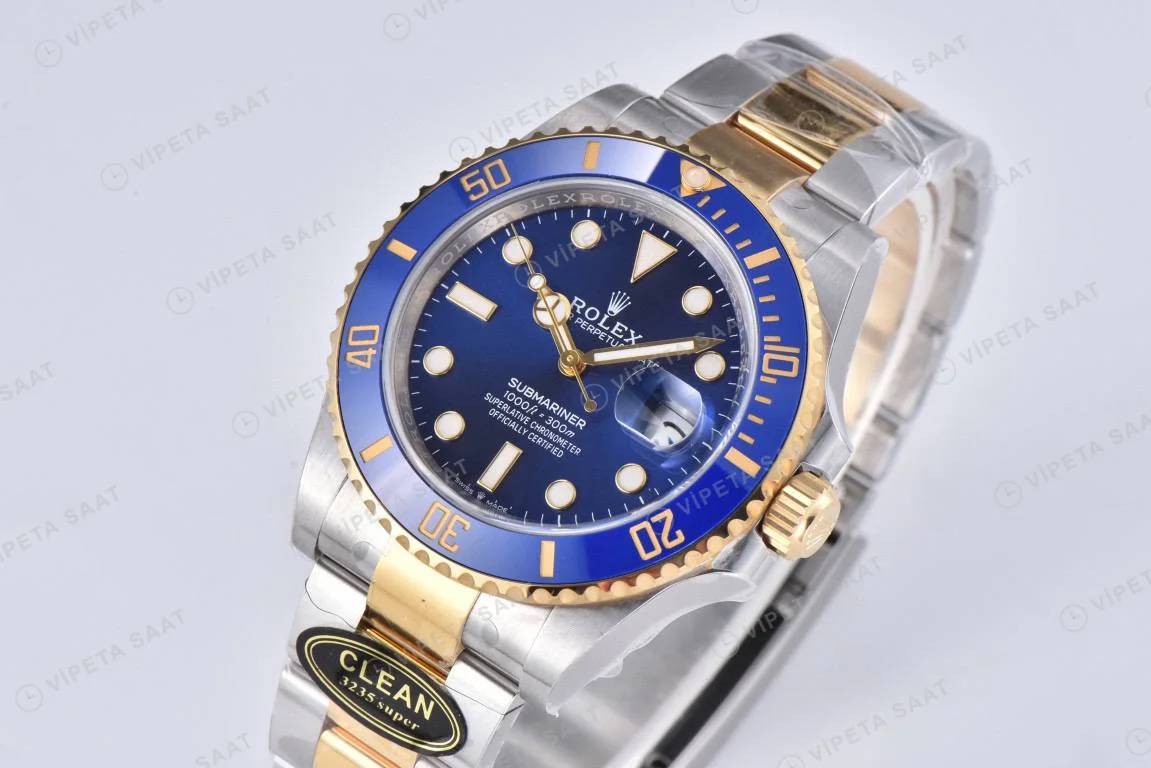 Rolex Submariner 116613LB Bluesy Mavi 40mm Clean Factory Super Clone ETA Saat detay 3