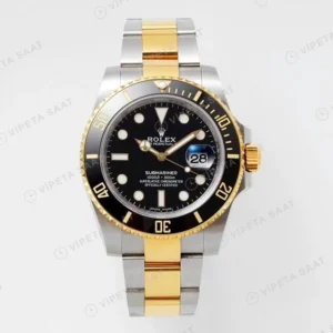 Rolex Submariner 116613LN 18K Altın Kaplama Siyah Kadran Super Clone ETA Saat karşıdan görünüm