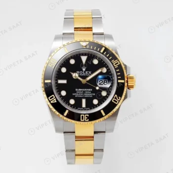 Rolex Submariner 116613LN 18K Altın Kaplama Siyah Kadran Super Clone ETA Saat karşıdan görünüm