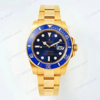 Rolex Submariner 116618LB 18K Mavi 40mm Super Clone ETA Saat karşıdan görünüm