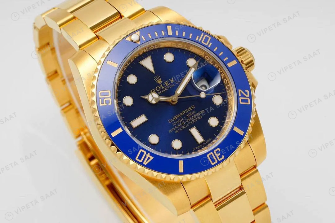 Rolex Submariner 116618LB 18K Mavi 40mm Super Clone ETA Saat detay 4